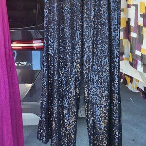 Sequins wide-leg Party Pants